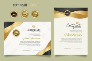 Luxury certificate template with dynamic effect and modern pattern background. Premium badges design. New Collections vector