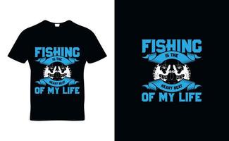 Fishing t-shirt design template vector