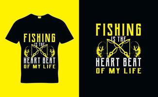 vector de plantilla de diseño de camiseta de pesca