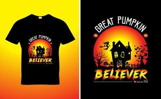 Great pumpkin believer since 1966 quote t-shirt template design vector