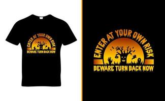Halloween quote t-shirt template design vector