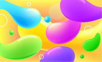 Abstract colorful flow liquid shapes background, vector illustrator
