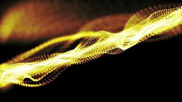 animação abstrata bela luz de onda de ouro. video