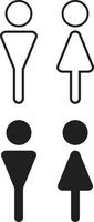Toilet sign. restroom icon. bathroom symbol. men and woman shape label vector