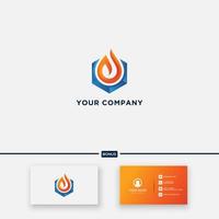 power gas fire gradient control oil vector logo