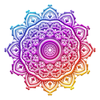 círculo de gradiente de mandala colorida png