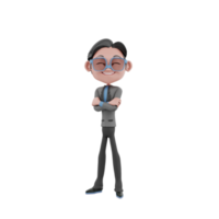 3D Render character businessman illustration png