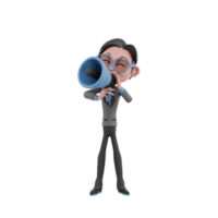 3D Render character businessman illustration png