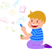 back to school illustration, cartoon character, children, kid png