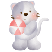 niedliche Cartoon graue Katze png