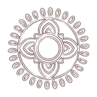 arte de linha de doodle mandala png