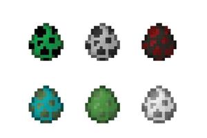 Games Concept, Resizable Vector, Pixel art, Eggs vector