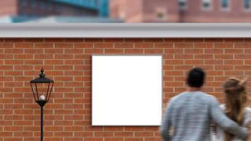 Square billboard blank mockup photo