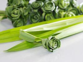 pandan leaf green leaves Handmade Rose photo