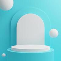 Minimal 3d pastel color stand podium for products showcase photo