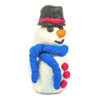 muñeco de nieve figuras de plastilina personaje de navidad de dibujos animados png