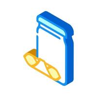 garganelli pasta isometric icon vector illustration