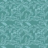 Seamless grass pattern, Herb on a aquamarine background vector