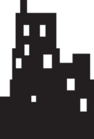 silhouette edificio di costruzione di una casa singola per la progettazione e la decorazione di illustrazioni di riserva png