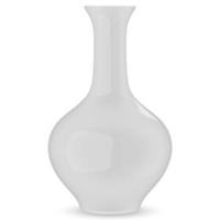 White ceramic vase isolated on white background, 3d rendering photo