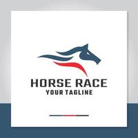 horse run logo design vector, speed, jump, race. vector