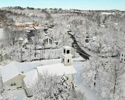 foto aérea de drones de washingtonville, nueva york