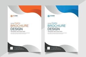 Brochure or flyer layout template, annual report cover design background vector
