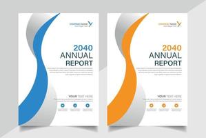 Brochure or flyer layout template, annual report cover design background vector