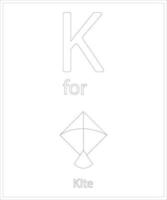 letter coloring page vector
