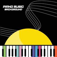 Piano Musical Instrument Logo Vector, Background Design, Screen Printing, Stickers, And Company vector