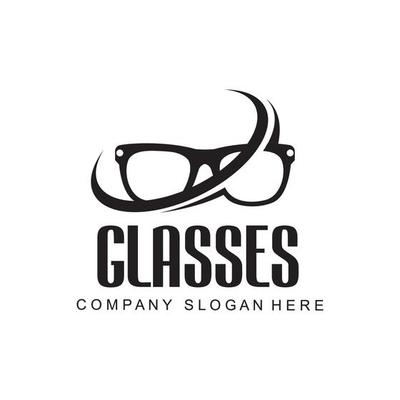 glasses logo design, vector illustration of optical tools to style and maintain eye health