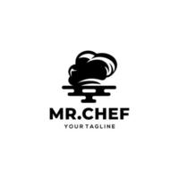 plantilla de vector de diseño de logotipo de chef