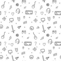 seamless pattern with gaming icons vector