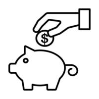 Illustration Vector Graphic of Piggy Bank Icon