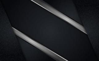 Abstract black combine with silver line textured overlap layer background vector