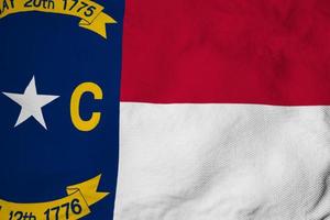 Flag of North Carolina in 3D rendering photo