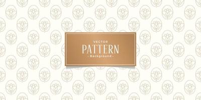 seamless ornate floral slim with frame linear vector pattern on brown background Premium Vector