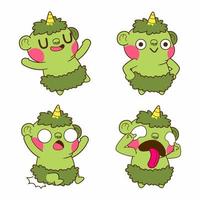 cute ogre doodle sticker, goblin, troll, orc illustration