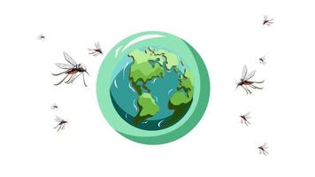 animazione vettoriale della giornata mondiale della malaria video