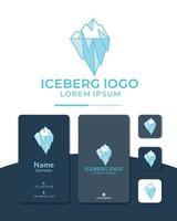 diseño de logotipo iceberg línea geométrica ilustración vectorial. para negocios al aire libre