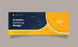 Digital marketing banner flyer. Social media cover photo design template. - Vector. vector