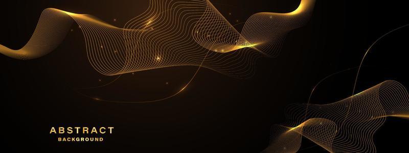 Abstract gold background with flowing lines.
