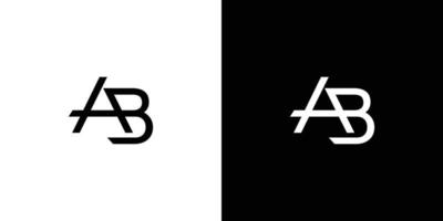 Modern and professional AB letter initials logo design vector
