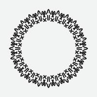 round and circular decorative pattern for design frameworks and banners vector