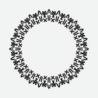 round and circular decorative pattern for design frameworks and banners vector