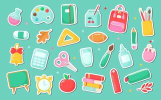 Back School Supplies Elementary Middle School Stock Vector (Royalty Free)  1049814194