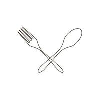 Tenedor cuchara cuchillo icono diseño ilustración vectorial vector