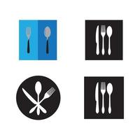 Tenedor cuchara cuchillo icono diseño ilustración vectorial vector