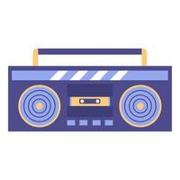 Vintage boombox isolated on a white background. 90s concept. vector