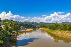 Panorama of the landscape Mekong river and Luang Prabang Laos. photo